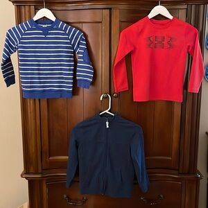 Three tops- bundle, all three for $10. Boys Size 5/6 and 7